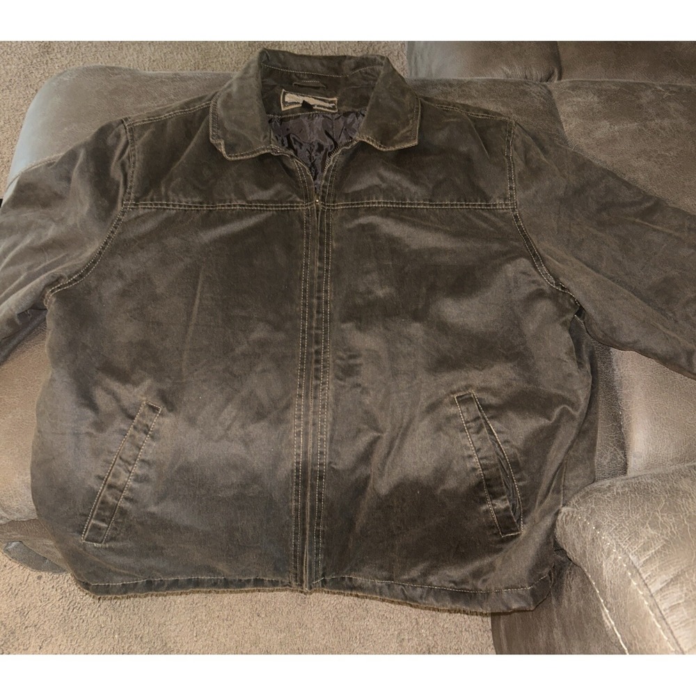 Arizona Jean Co Men's Size XX-Large Dark Brown Full Zip Jacket Quilted
